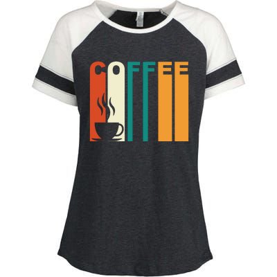 Coffee Lover Retro Enza Ladies Jersey Colorblock Tee