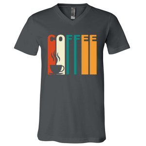 Coffee Lover Retro V-Neck T-Shirt