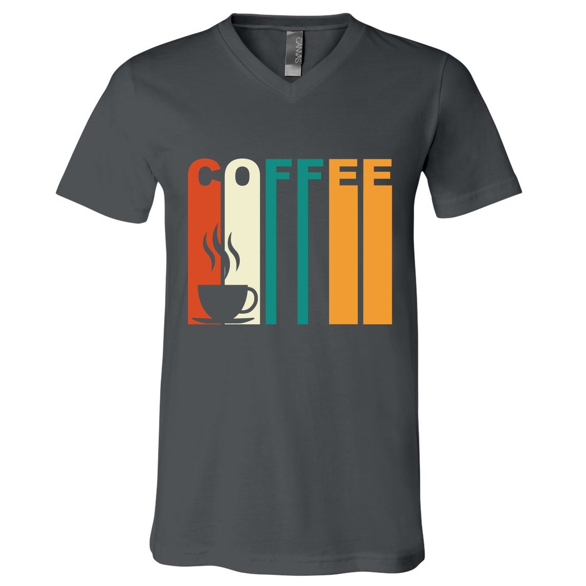 Coffee Lover Retro V-Neck T-Shirt