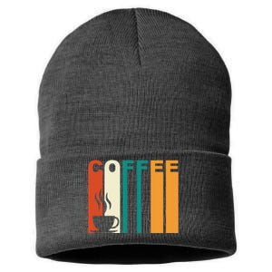 Coffee Lover Retro Sustainable Knit Beanie