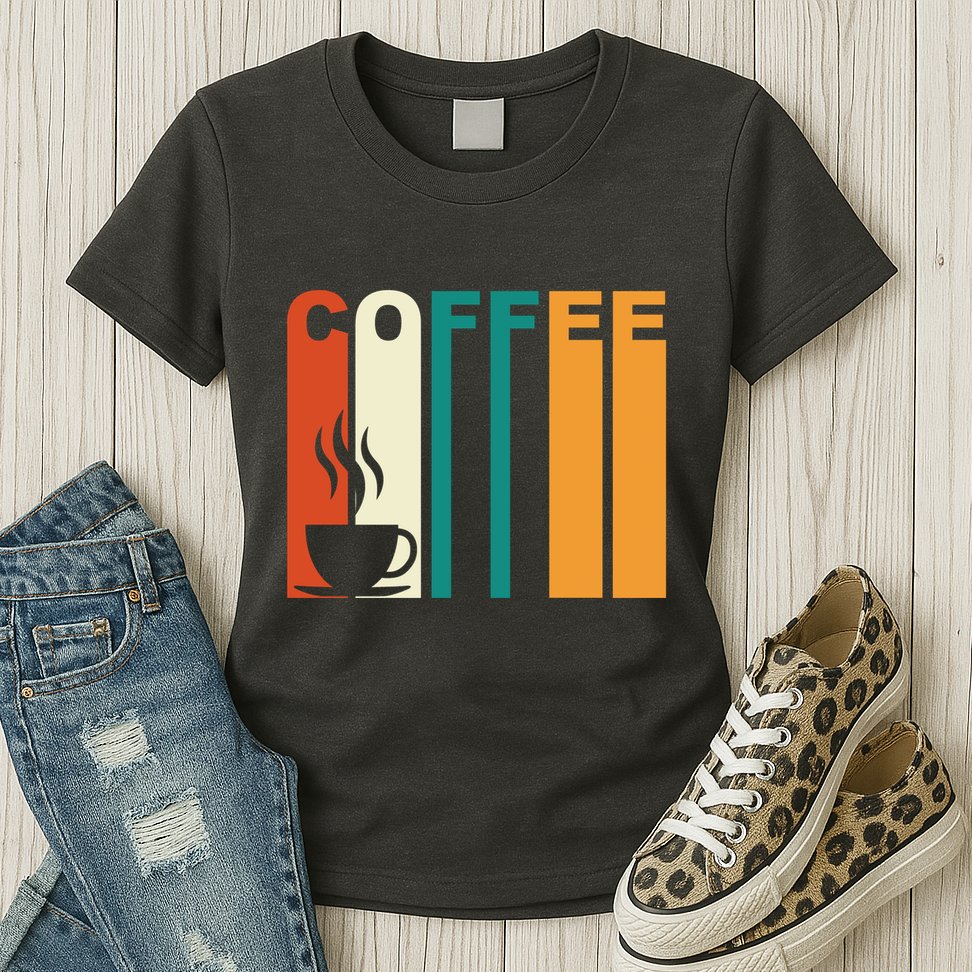 Coffee Lover Retro Womens T-Shirt
