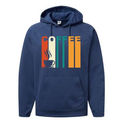 Coffee Lover Retro Performance Fleece Hoodie