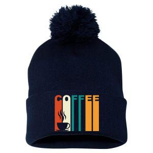 Coffee Lover Retro Pom Pom 12in Knit Beanie