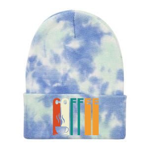 Coffee Lover Retro Tie Dye 12in Knit Beanie