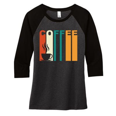 Coffee Lover Retro Women's Tri-Blend 3/4-Sleeve Raglan Shirt