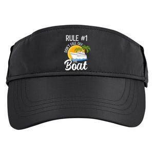 Cruise Lovers Rule 1 Dont Fall Off The Boat Family Cruise Gift Adult Drive Performance Visor