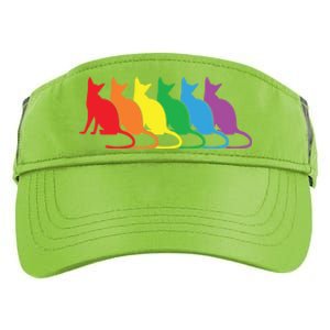 Cats Lgbtq Rainbow Pride Lesbian Lgbt Proud Cat Mom Dad Gift Adult Drive Performance Visor