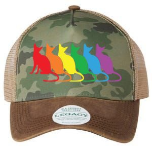 Cats Lgbtq Rainbow Pride Lesbian Lgbt Proud Cat Mom Dad Gift Legacy Tie Dye Trucker Hat