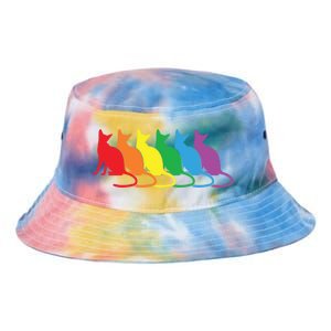 Cats Lgbtq Rainbow Pride Lesbian Lgbt Proud Cat Mom Dad Gift Tie Dye Newport Bucket Hat