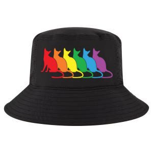 Cats Lgbtq Rainbow Pride Lesbian Lgbt Proud Cat Mom Dad Gift Cool Comfort Performance Bucket Hat