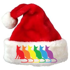 Cats Lgbtq Rainbow Pride Lesbian Lgbt Proud Cat Mom Dad Gift Premium Christmas Santa Hat