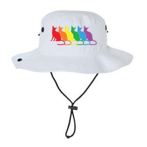 Cats Lgbtq Rainbow Pride Lesbian Lgbt Proud Cat Mom Dad Gift Legacy Cool Fit Booney Bucket Hat