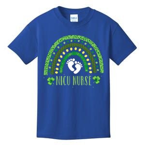 Cute Leopard Rainbow Nicu Nurse St Patricks Day Gift Kids T-Shirt