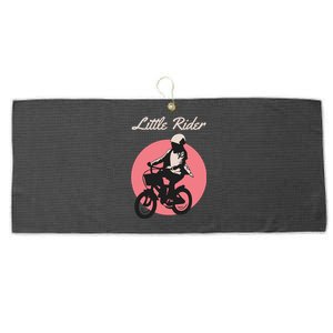 Cycling Little Rider Large Microfiber Waffle Golf Towel