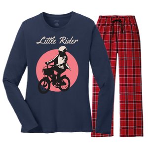 Cycling Little Rider Women's Long Sleeve Flannel Pajama Set 