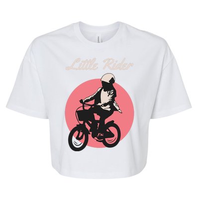 Cycling Little Rider Bella+Canvas Jersey Crop Tee