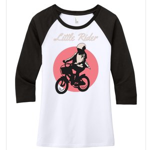 Cycling Little Rider Women's Tri-Blend 3/4-Sleeve Raglan Shirt