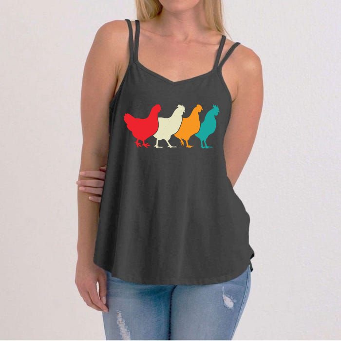 Chicken Lovers Retro Vintage Chicken Women's Strappy Tank