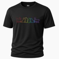 Cat LGBT Rainbow Cat Daddy Cat Mom Cat Lovers Funny Cat Cooling Performance Crew T-Shirt
