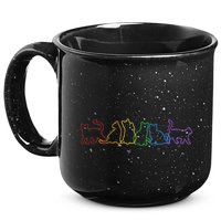 Cat LGBT Rainbow Cat Daddy Cat Mom Cat Lovers Funny Cat 15oz Campfire Ceramic Mug
