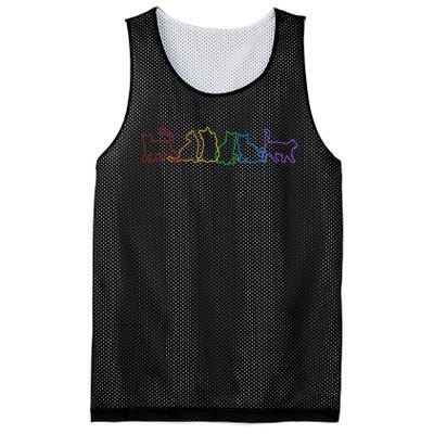 Cat LGBT Rainbow Cat Daddy Cat Mom Cat Lovers Funny Cat Mesh Reversible Basketball Jersey Tank