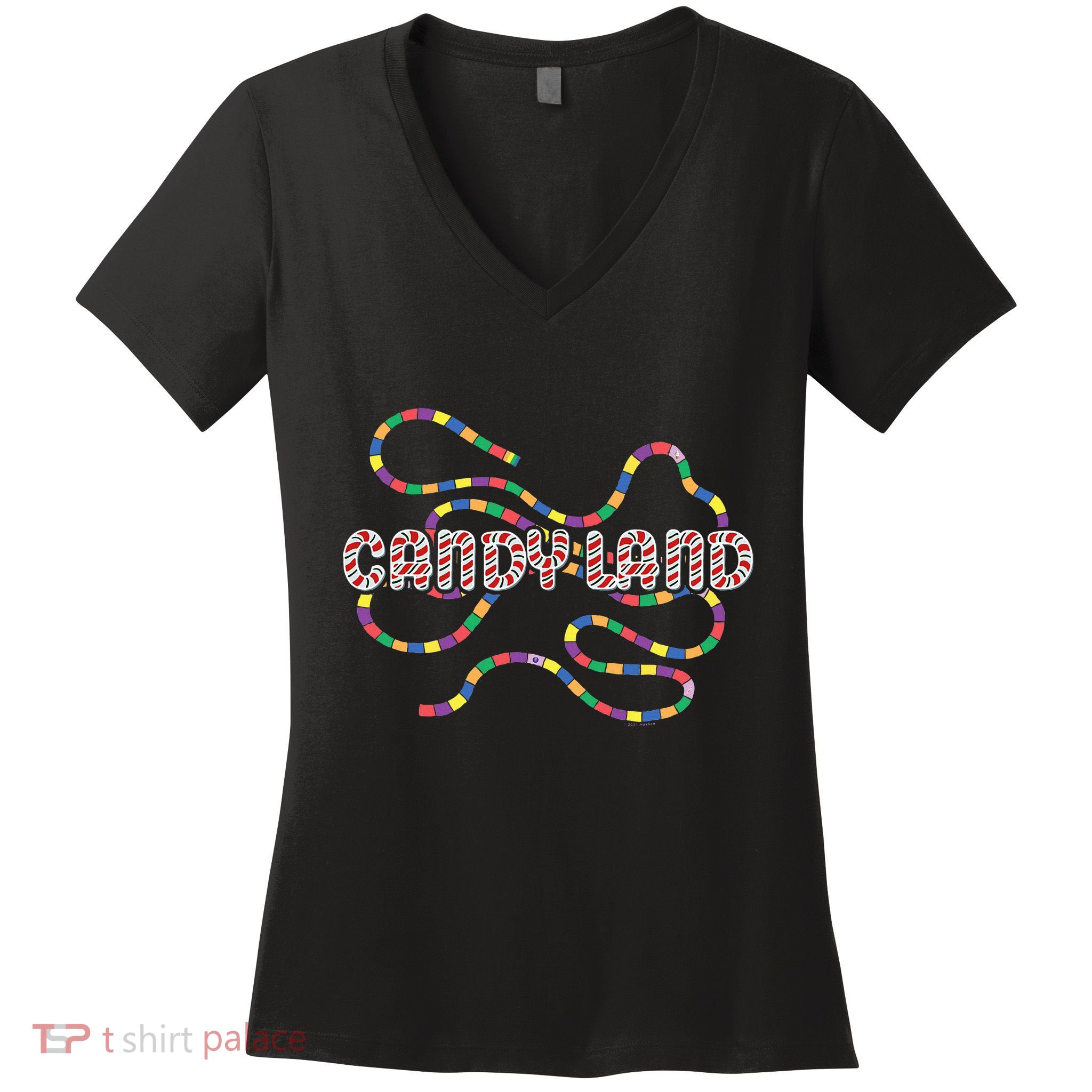 Candy Land Rainbow Trail Women's V-Neck T-Shirt