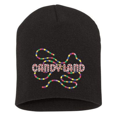 Candy Land Rainbow Trail Short Acrylic Beanie