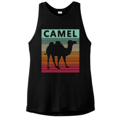 Camel Lover Retro Vintage Camel Gift Ladies PosiCharge Tri-Blend Wicking Tank