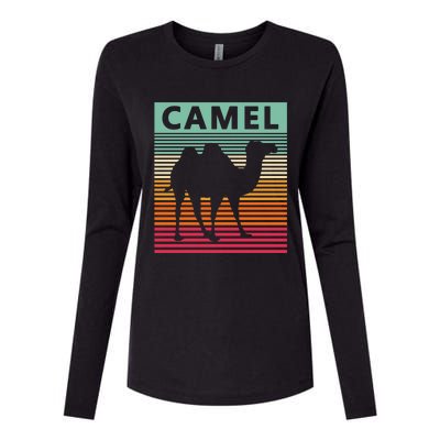 Camel Lover Retro Vintage Camel Gift Womens Cotton Relaxed Long Sleeve T-Shirt