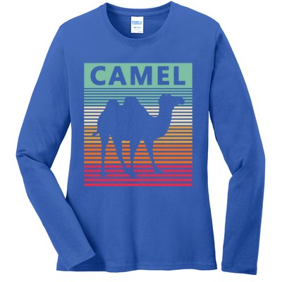 Camel Lover Retro Vintage Camel Gift Ladies Long Sleeve Shirt