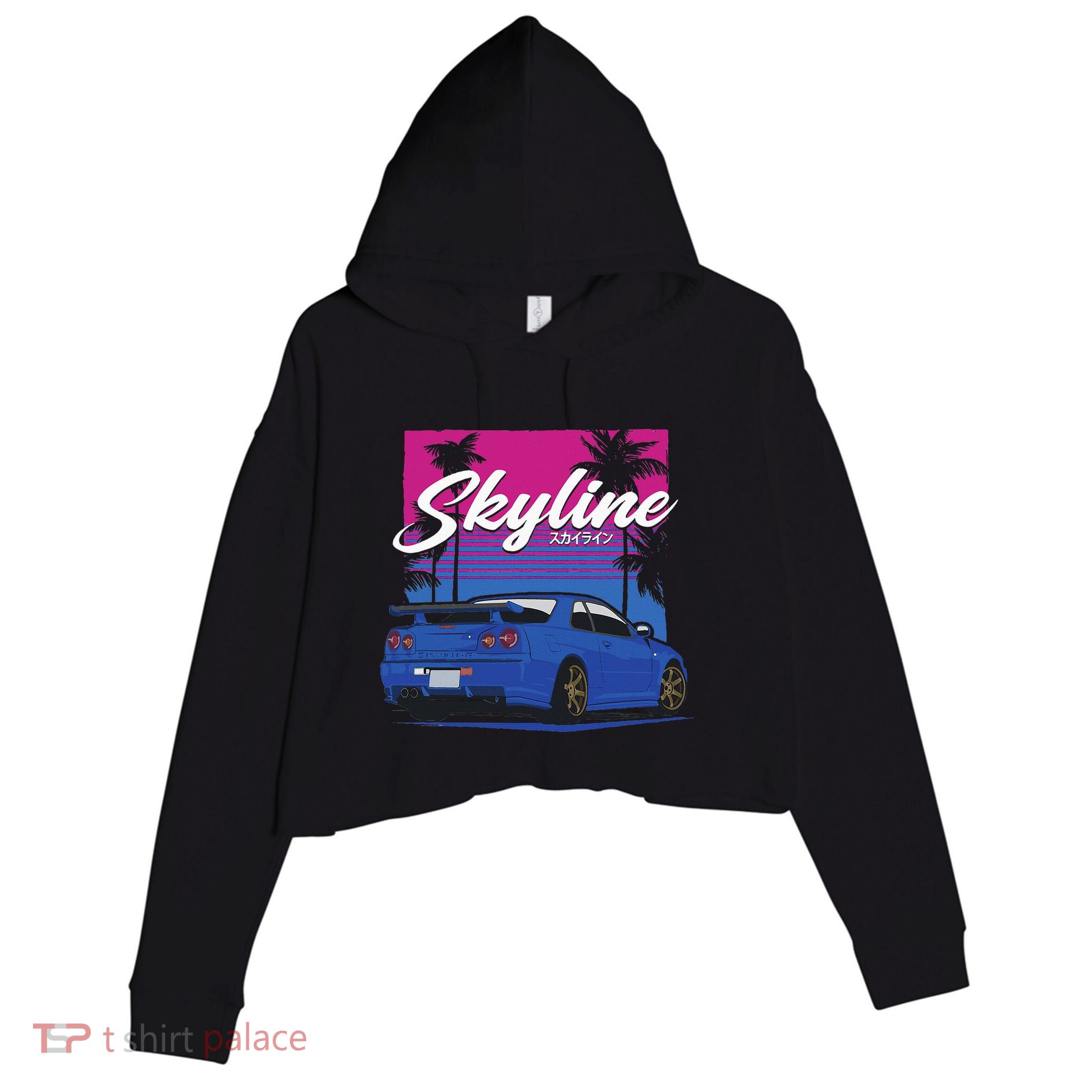 Classic Legendary R34 Jdm Crop Fleece Hoodie