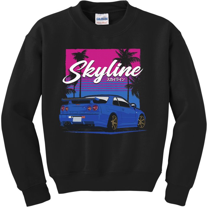 Classic Legendary R34 Jdm Kids Sweatshirt