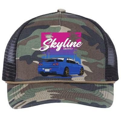 Classic Legendary R34 Jdm Retro Rope Trucker Hat Cap