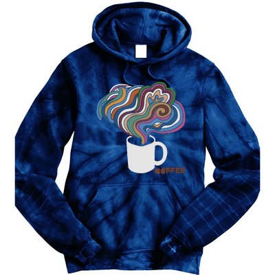 Coffee Lovers Retro B.O.B D.Y.L.A.N Inspired Tie Dye Hoodie