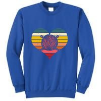 Crochet Lovers Retro Sunset Hook Crocheter Crocheting Gift Sweatshirt