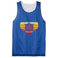 Crochet Lovers Retro Sunset Hook Crocheter Crocheting Gift Mesh Reversible Basketball Jersey Tank