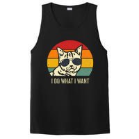 Cat Lovers Retro Vintage I Do What I Want Funny Cat PosiCharge Competitor Tank