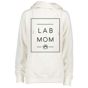 Cute Labrador Retriever Dog Mom Crewneck Lab Retriever Mom Meaningful Gift Womens Funnel Neck Pullover Hood