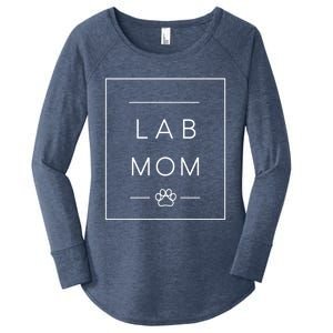 Cute Labrador Retriever Dog Mom Crewneck Lab Retriever Mom Meaningful Gift Women's Perfect Tri Tunic Long Sleeve Shirt