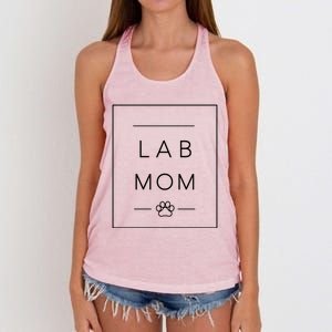 Cute Labrador Retriever Dog Mom Crewneck Lab Retriever Mom Meaningful Gift Women's Knotted Racerback Tank