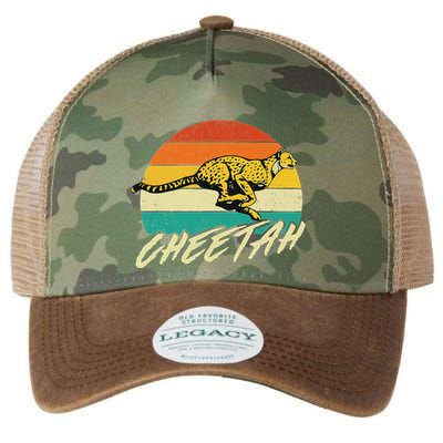 Cheetah Lover Retro Vintage Safari Zoo Animal Lover Legacy Tie Dye Trucker Hat