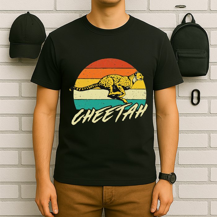 Cheetah Lover Retro Vintage Safari Zoo Animal Lover T-Shirt