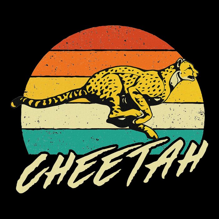 Cheetah Lover Retro Vintage Safari Zoo Animal Lover T-Shirt