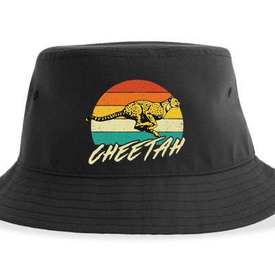 Cheetah Lover Retro Vintage Safari Zoo Animal Lover Sustainable Bucket Hat