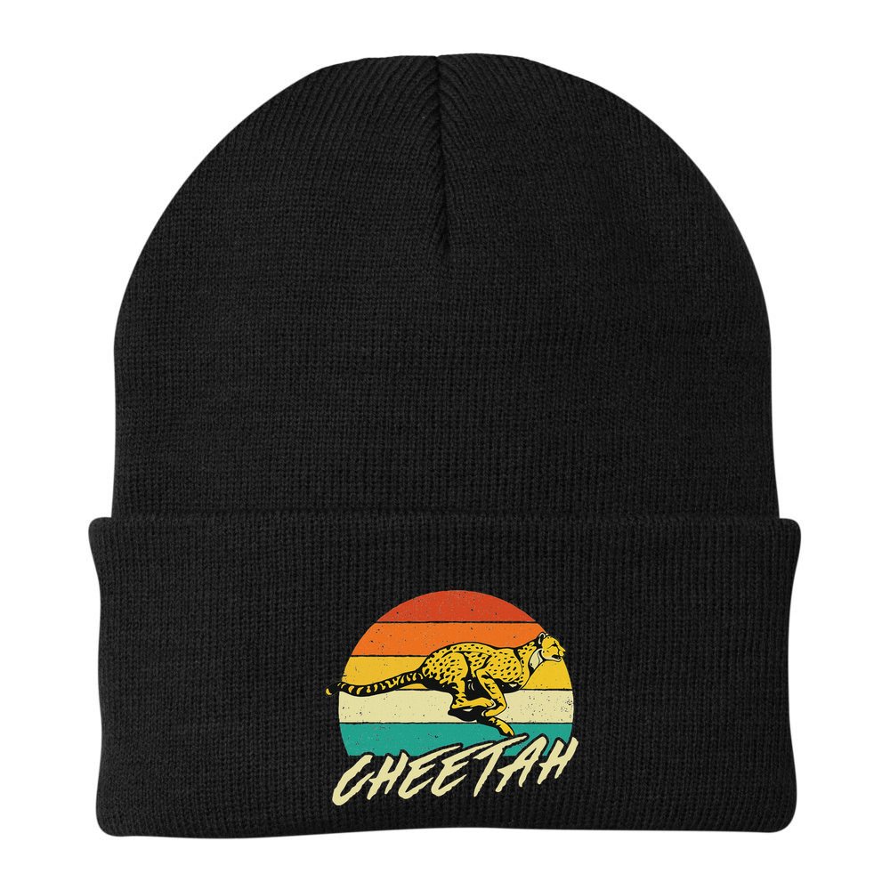 Cheetah Lover Retro Vintage Safari Zoo Animal Lover Beanie