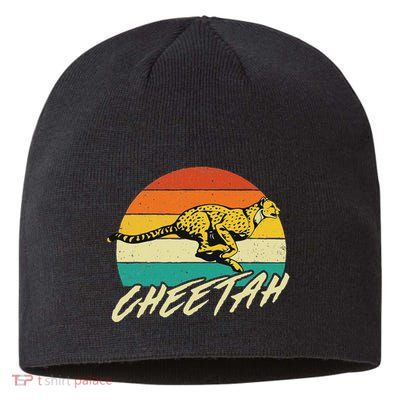 Cheetah Lover Retro Vintage Safari Zoo Animal Lover Sustainable Beanie
