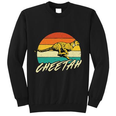 Cheetah Lover Retro Vintage Safari Zoo Animal Lover Tall Sweatshirt
