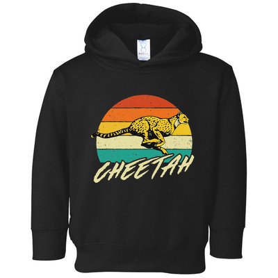 Cheetah Lover Retro Vintage Safari Zoo Animal Lover Toddler Hoodie