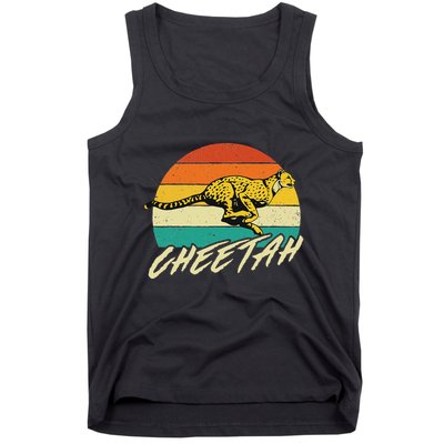Cheetah Lover Retro Vintage Safari Zoo Animal Lover Tank Top