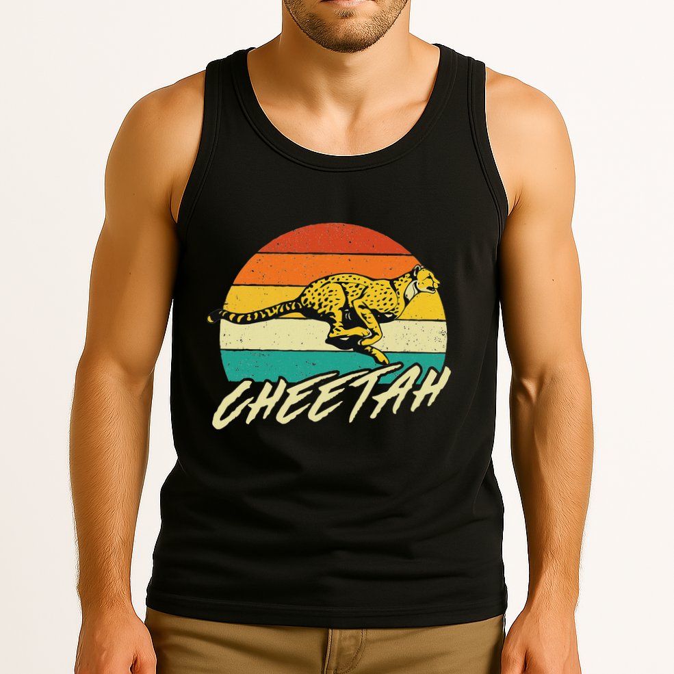 Cheetah Lover Retro Vintage Safari Zoo Animal Lover Tank Top